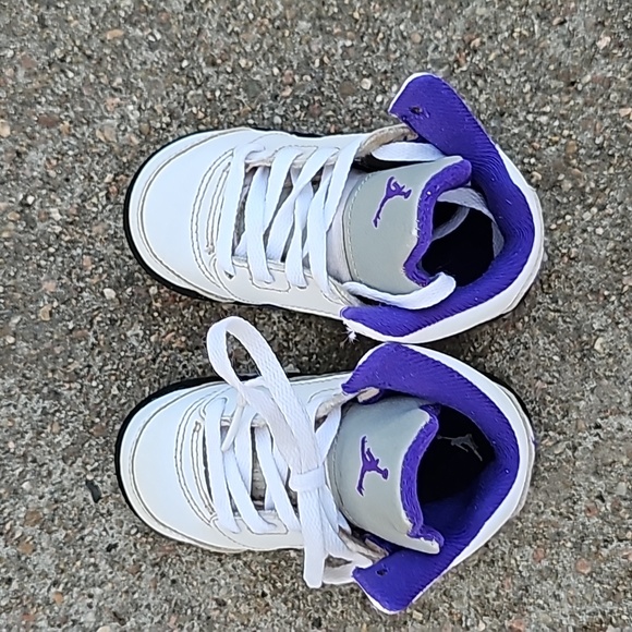 Jordan 5 Retro TD Dark Concord High Tops Size 6 Toddlers - Picture 4 of 11